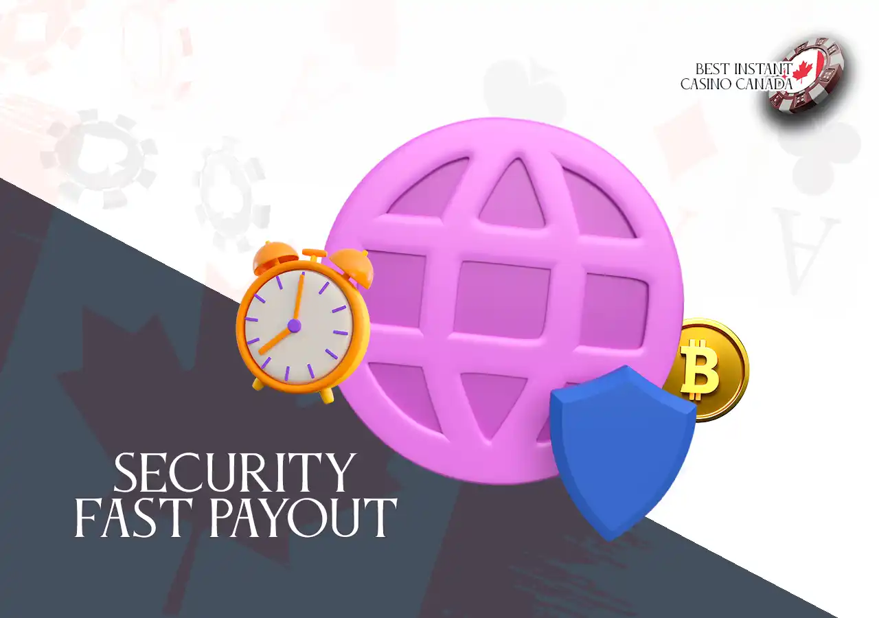 Shield, clock and Crypto Symbols